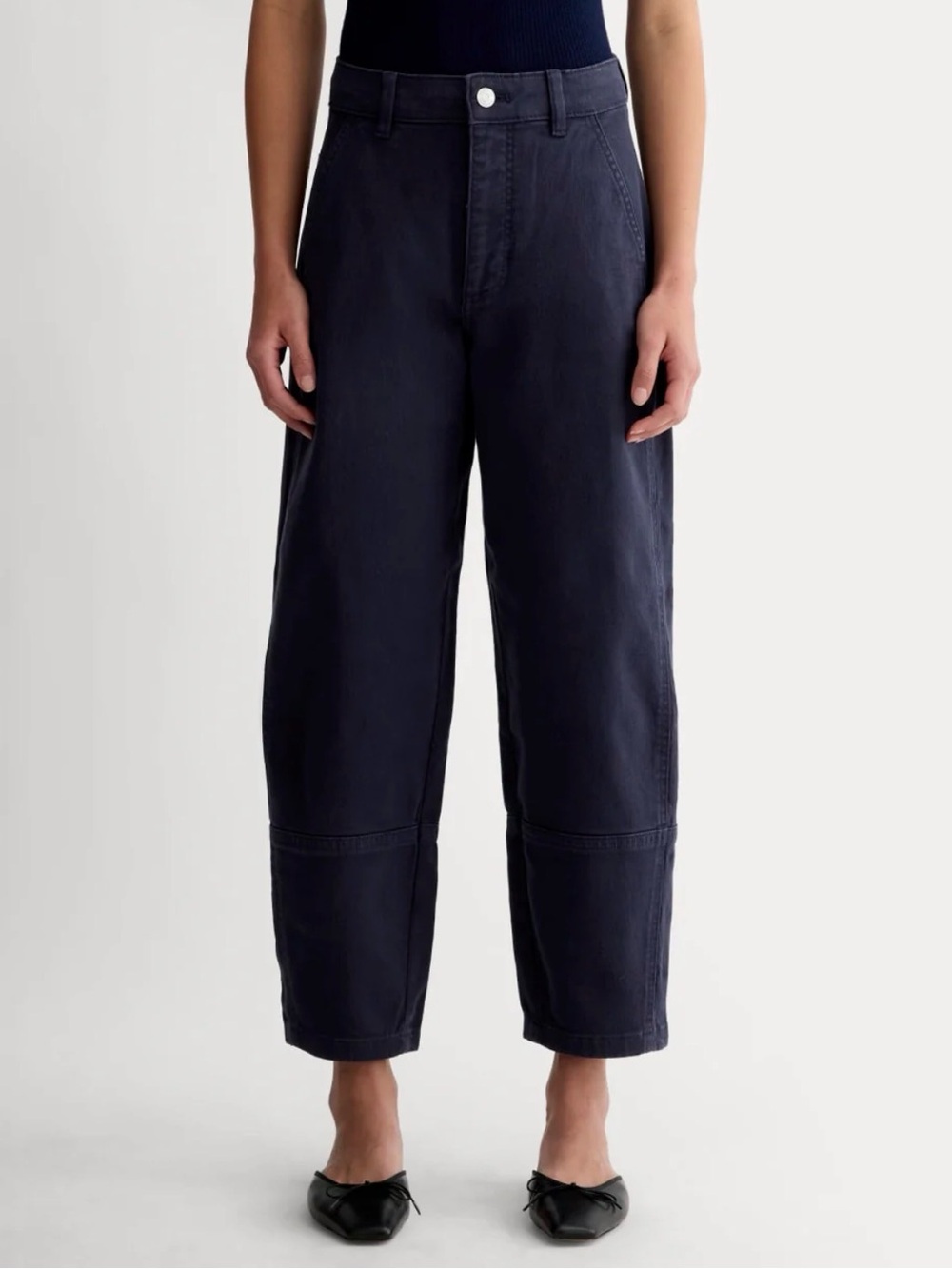 Everlane Navy Utility Barrel Pants Size 8